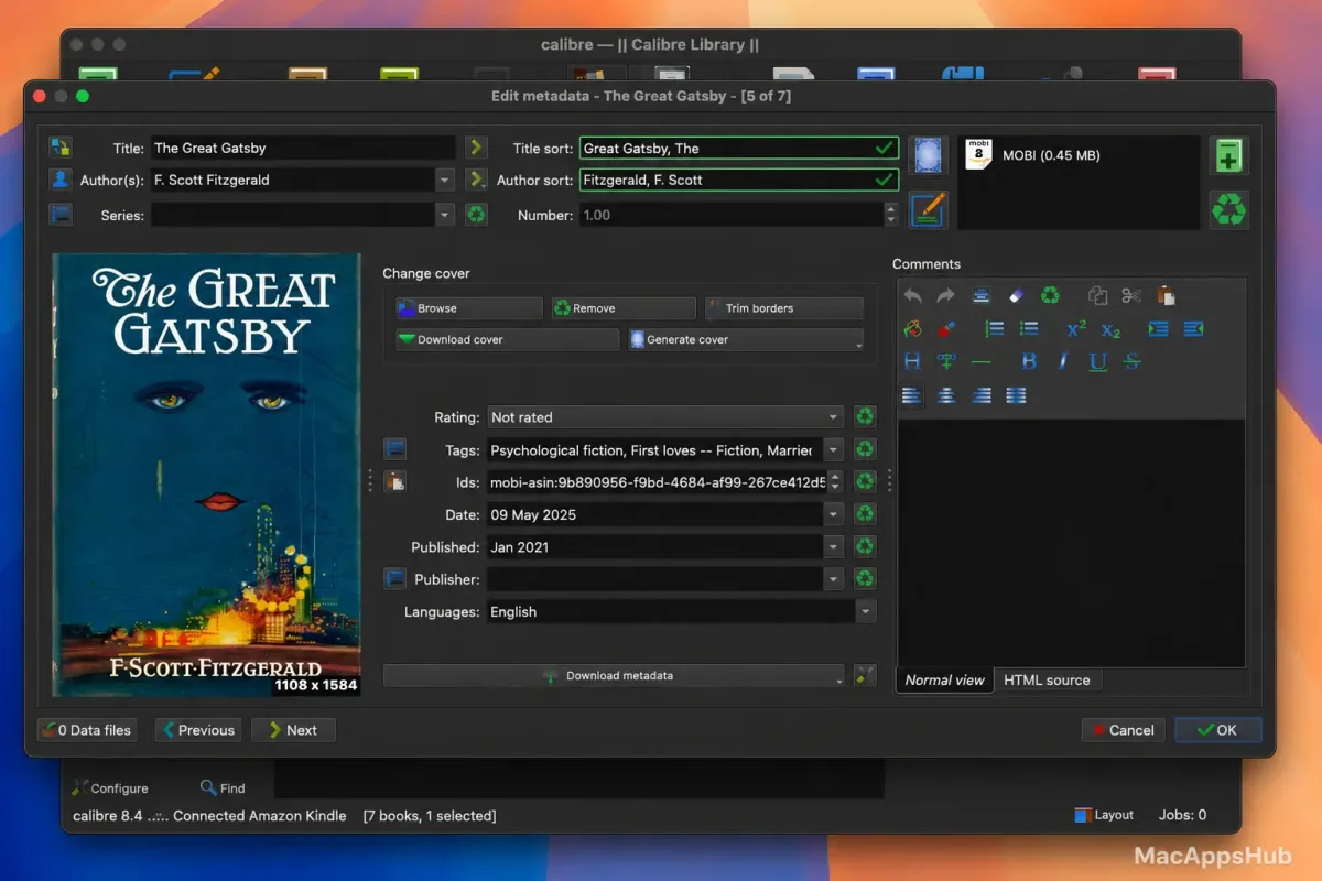 Calibre for macOS screenshot