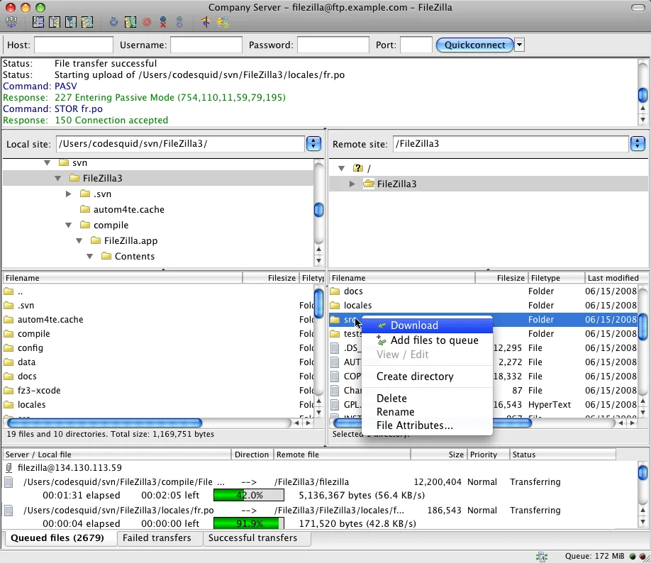 filezilla-mac-ftp-client