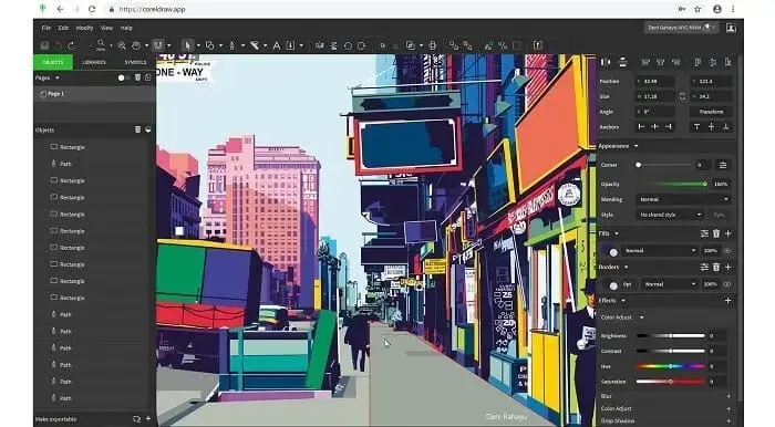 CorelDRAW macos screenshot