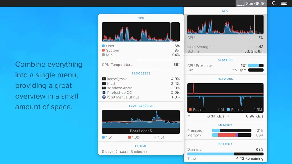 iStat Menus specs preview