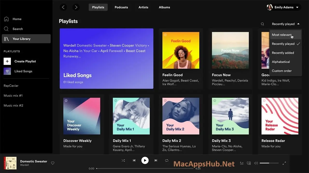 Spotify for macOS screenshot