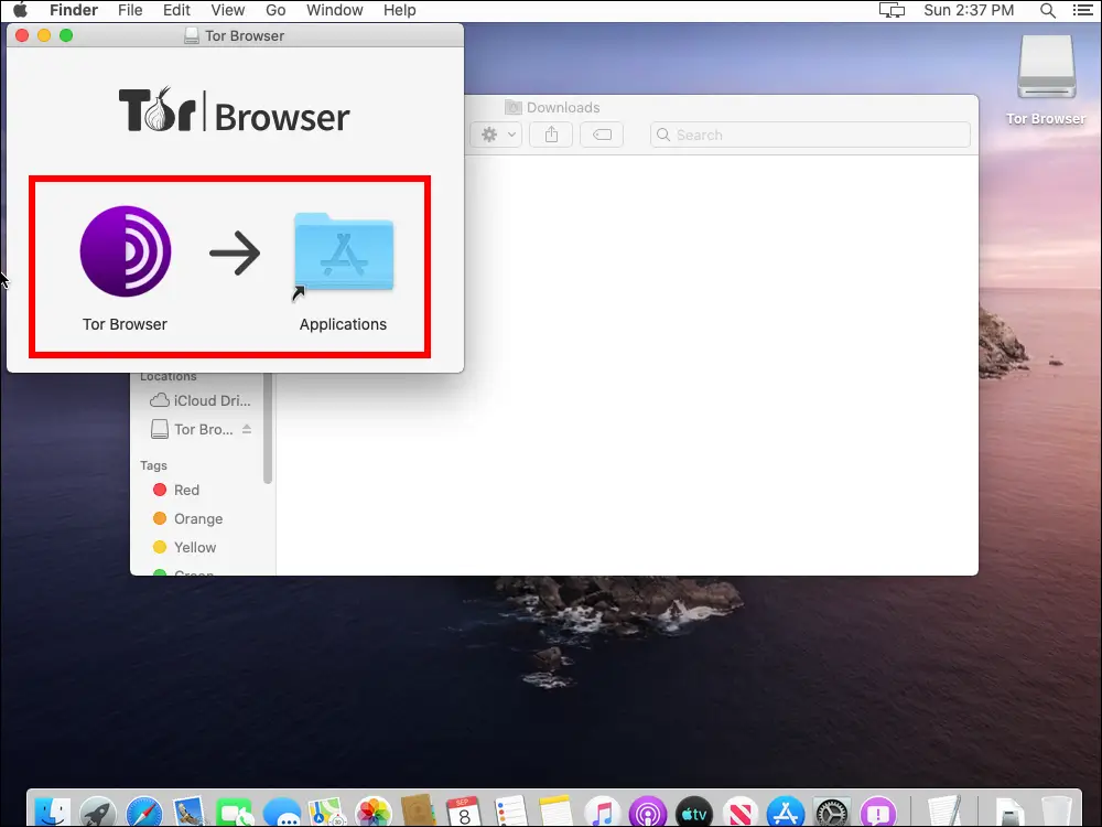 Tor Browser macos screenshot
