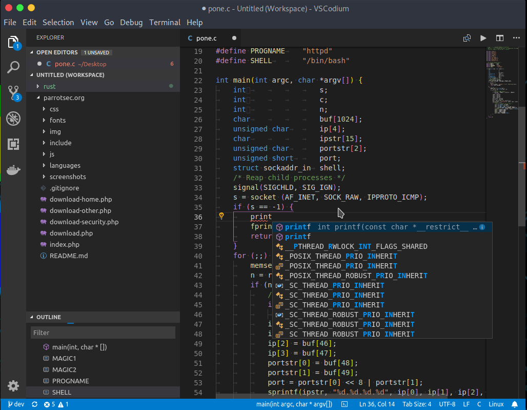 VSCodium specs image